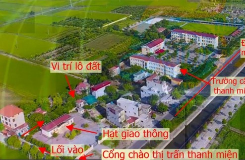 Đất thổ cư tại Quán Khoang Lam Sơn Thanh Miện Hải Dương ngay cạnh trường THPT Thanh Miện sau lưng hạt QLGT đường bộ